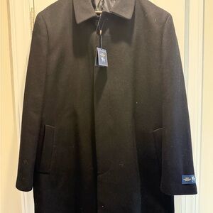 Hart Schaffner Marx Black Trench Coat